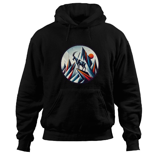 Abstract mountain goat Hoodies