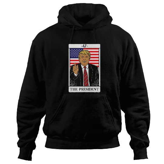 Trump 2024 The President Tarot Card 47 Premium Hoodies