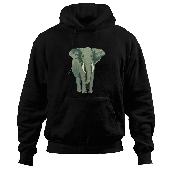Elephant Face Funny Hoodies - Funny Animal Face Lover