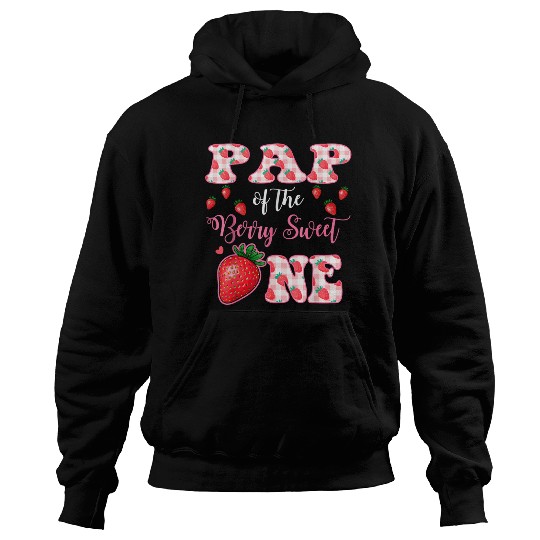 Pap Of The Berry Sweet One Strawberry First Birthd Hoodies