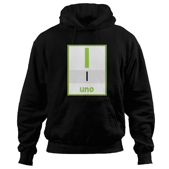 Spanish numbers Uno Hoodies