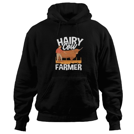 Hairy Cow Farmer Highland Cow Hoodies