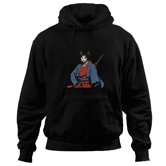 Samurai Cat Hoodies