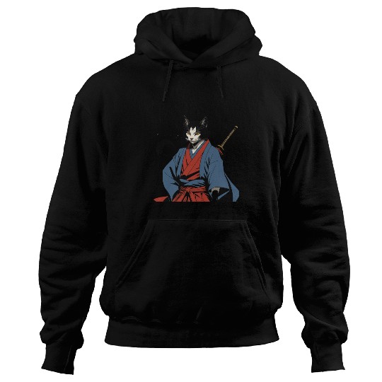 Samurai Cat Hoodies