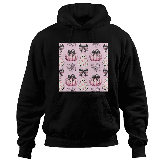 Cute Pink Halloween Pattern Hoodies
