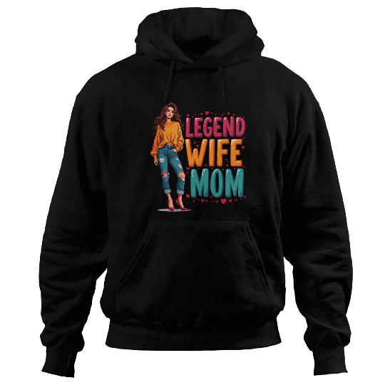 Retro Wife Mom Legend Vintage Mothers Day Mother Hoodies