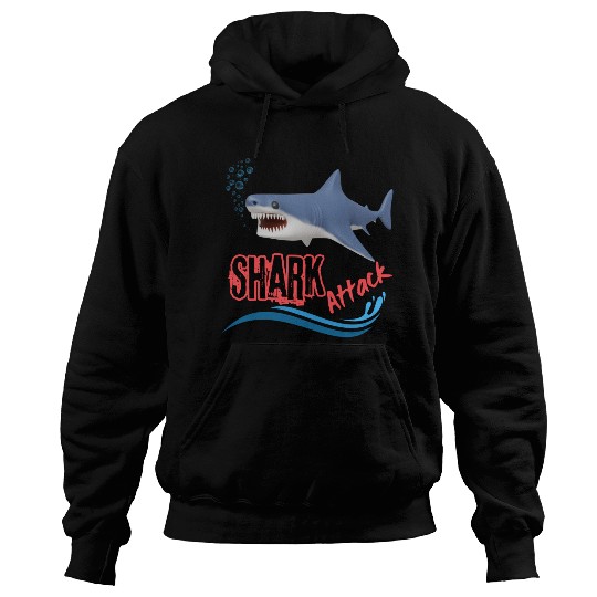 A different unique colorful shark attack design Hoodies