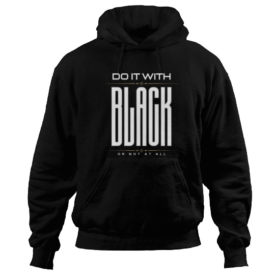 BLACK Letter Print And Gradient Color Crew Neck Hoodies