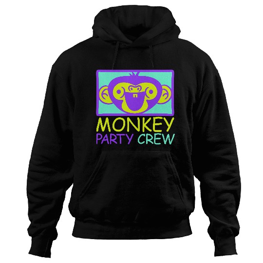 Monkey Chimpanzee Party Animals Crew Team Friends Hoodies