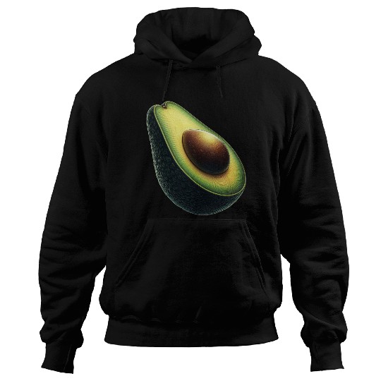 Avocado food art vegan design Hoodies
