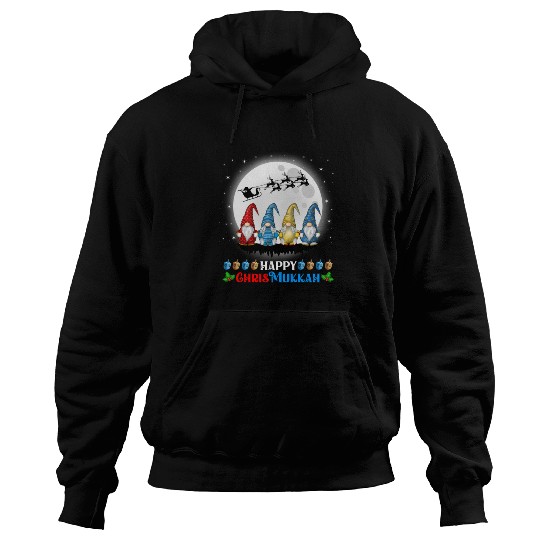 Happy Chrismukkah Gnomes Christmas Hanukkah Hoodies