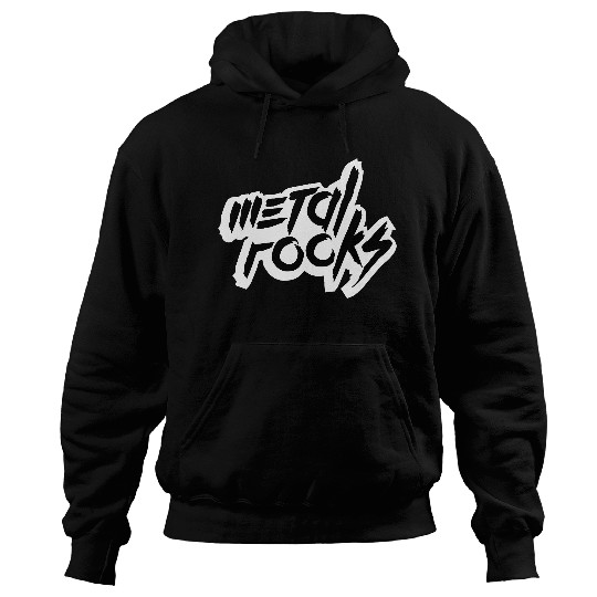 Heavy Metal Rocks Hard Rock Music Text Quote Logo Hoodies