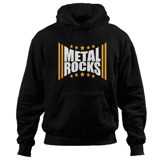 Heavy Metal Rocks Hard Rock Music Text Quote Logo Hoodies