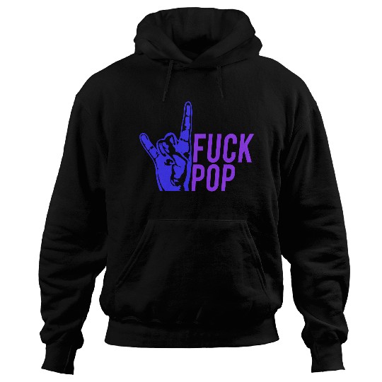 Fuck pop charts music heavy metal fun hand gesture Hoodies