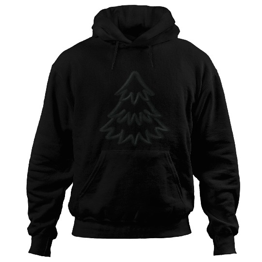 Christmas tree embroidered Hoodies