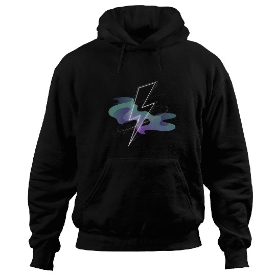 Electric Aurora: Lightning Meets Northern Lights Hoodies