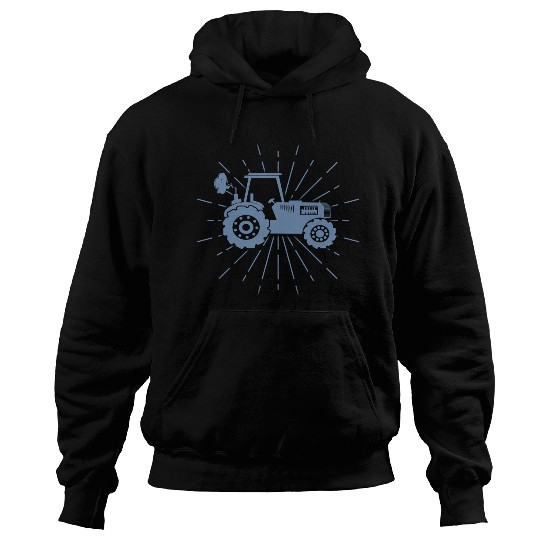 Tractor silhouette minimalist farming summer Hoodies