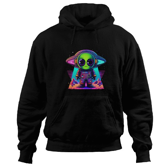 Cute alien sticker Hoodies