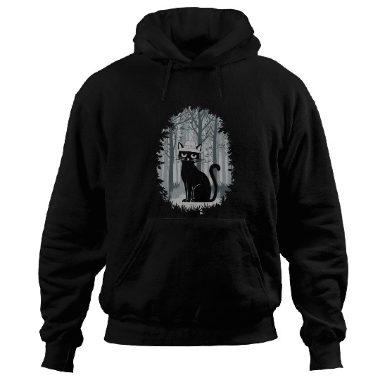 Cottagecore Cat in enchanting Forest Hoodies