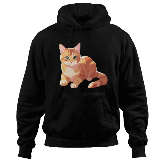 A Cute Orange Cat Hoodies