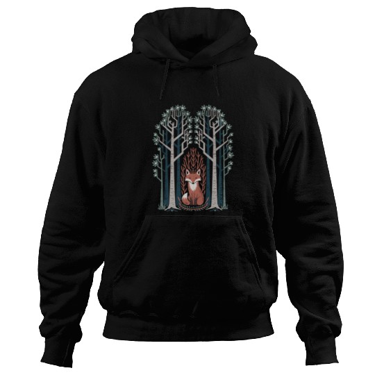 Cottagecore Fox in enchanting Forest Hoodies