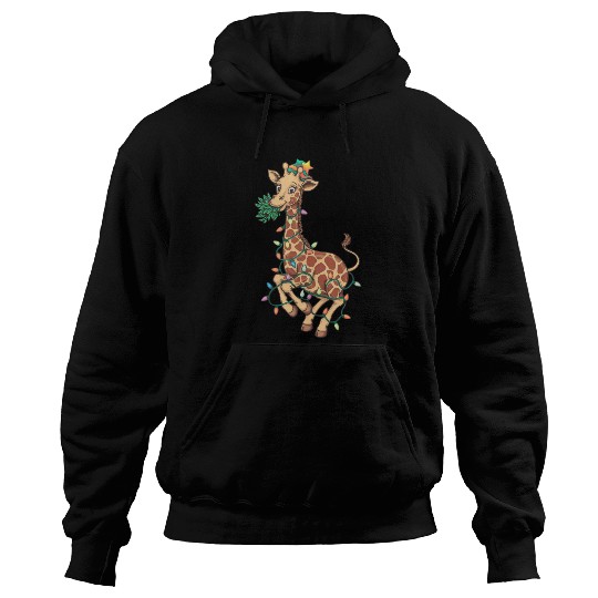 Funny Christmas Tree Giraffe Lover Gift Love Giraf Hoodies