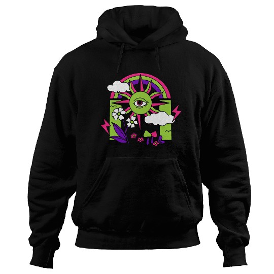 Pink ve Green Psychedelic I Need Space Hoodies