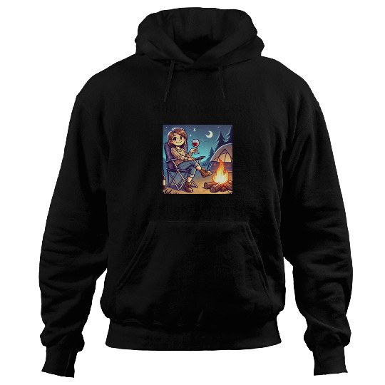 Happy camper slightly tipsy design Hoodies