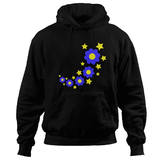 Many Pretty Daisy Flowers Decorative Stars Design Hoodies