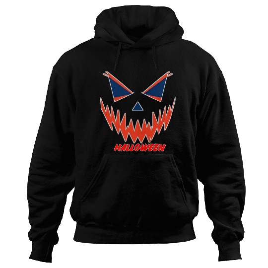 Scary faceHalloween design Hoodies