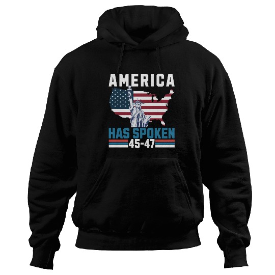 America Has Spoken 45-47 Election Victory 2024 USA Hoodies