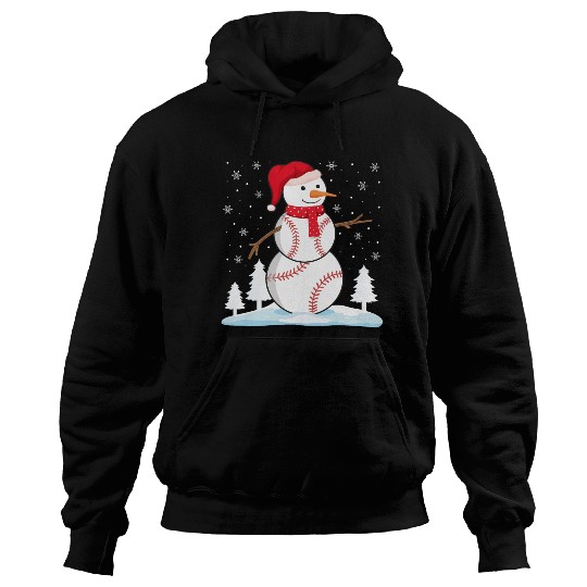 Baseball Snowman Hoodies