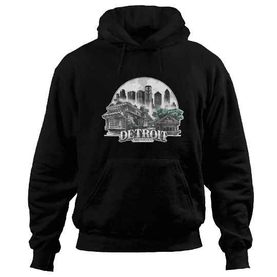 Detroit City Michigan USA Hoodies