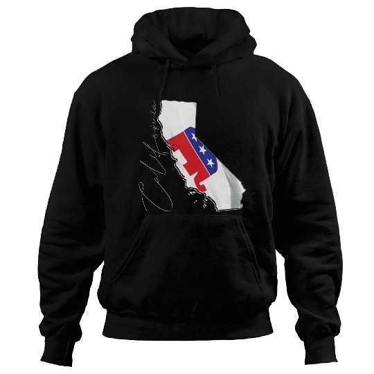 Republican Flag in California State Map CA Hoodies
