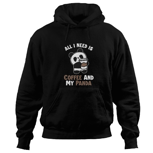 Coffee and my Panda Panda Bear Friend Lover Giant Hoodies