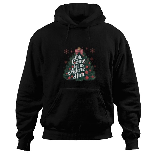 Christmas Tree, Christmas Retro Hoodies