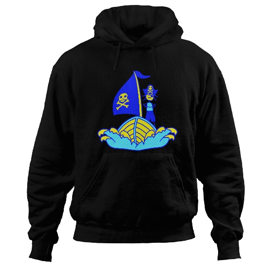 Pirate Ship Child Captain Bad Buccaneer Boy Waves Hoodies