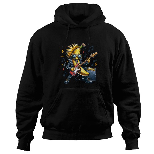 Rockin’ Banana Guitar Cool Vibes Hoodies