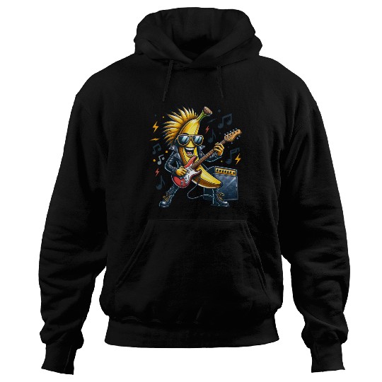 Rockin’ Banana Guitar Cool Vibes Hoodies