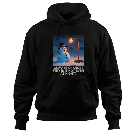 Frosty Snowman Under Street Lights Christmas Hoodies