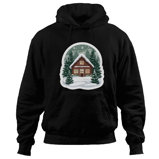 Cozy Cabin in Winter Wonderland Hoodies