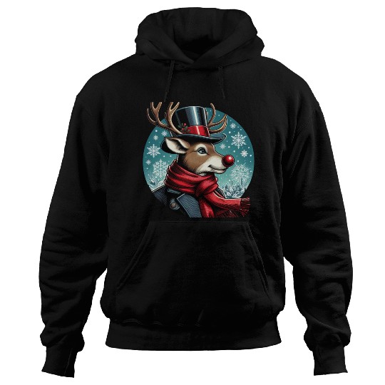 Vintage Red-Nosed Reindeer: Perfect For Christmas Hoodies