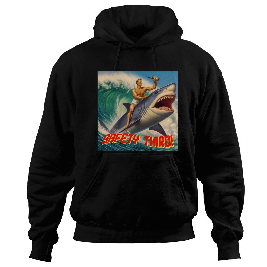 Retro Safety Third Shark Rodeo Hoodies