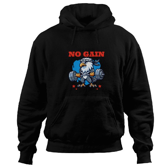 No Pain No Gain Bodybuilding USA America Hoodies
