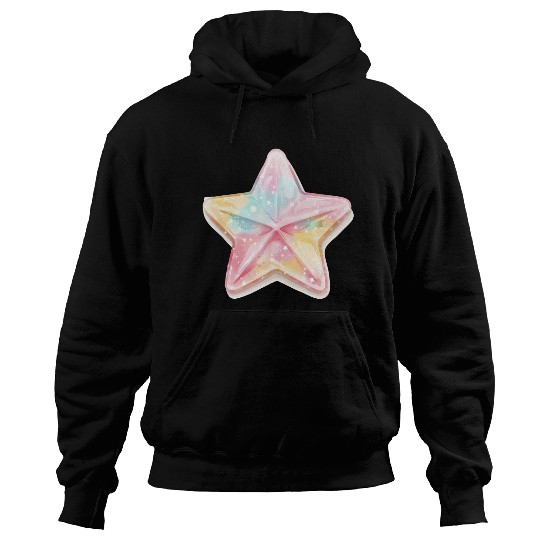 Pastel Star Shiny Bright Colorful Star Hoodies