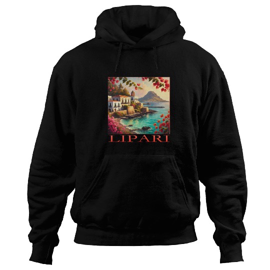 Lipari Volcano Mediterranean Terracotta Vacation Hoodies