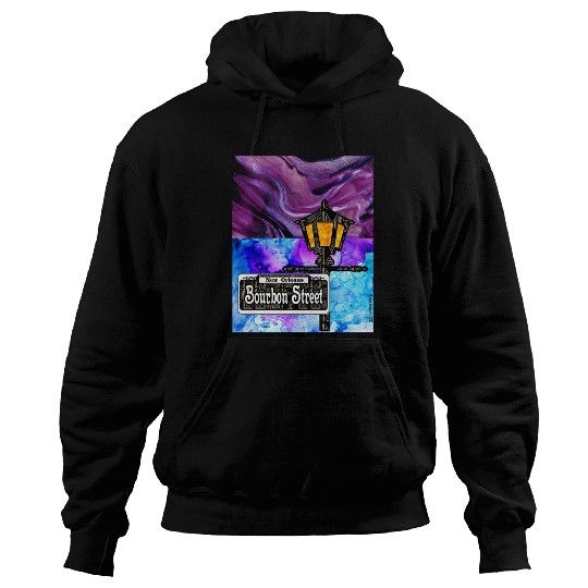 Purple Bourbon Street Lamp Post Hoodies