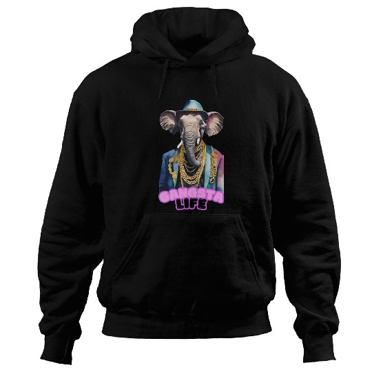 Gangsta Life Elephant 2 Hoodies