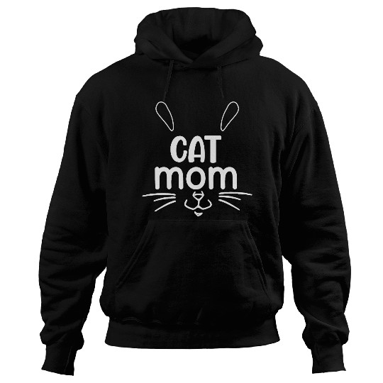 Cat Mom Whisker Design Hoodies
