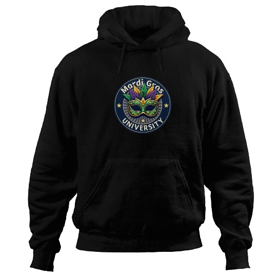 Mardi Gras University Mask Women's Mardi Gras Hoodies